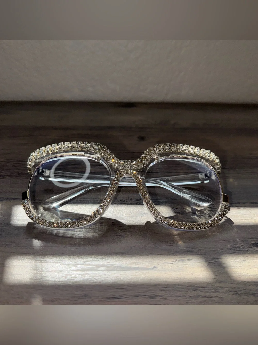 Crystal-Embellished Clear Lens Sunglasses - Women Accessories